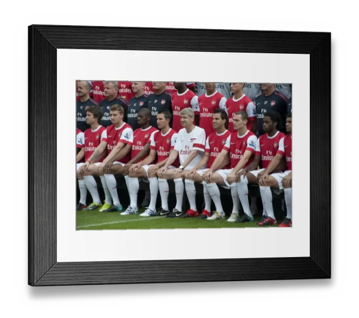 Framed Print : Arsenal 1st Team Squad: 2010-11 Photocall and Members Day at Emirates Stadium