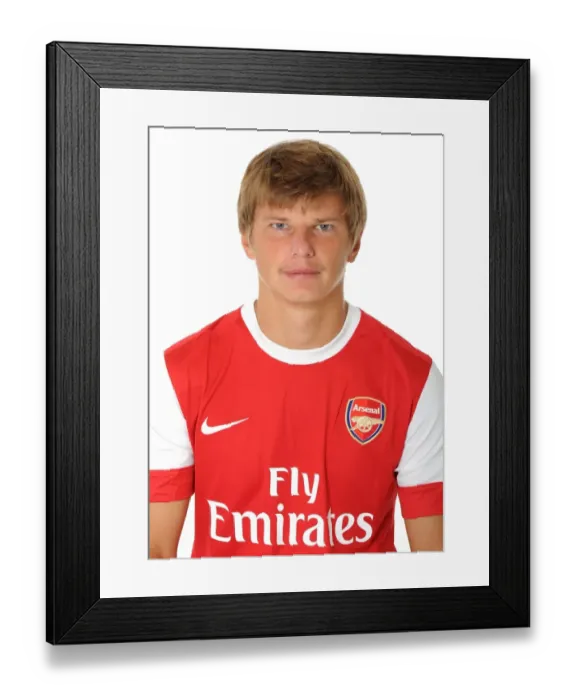 Framed Print : Arsenal Football Club: Andrey Arshavin at 2010-11 First Team Photocall and Membersday, Emirates Stadium