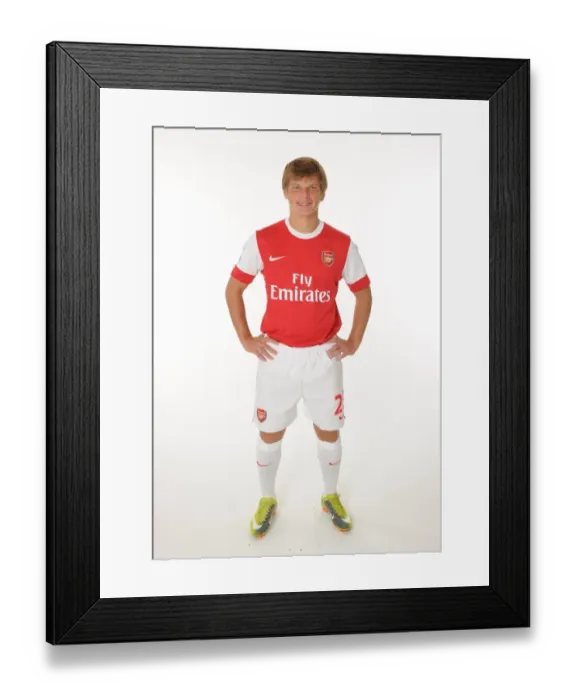Framed Print : Andrey Arshavin (Arsenal). Arsenal 1st Team Photocall and Membersday. Emirates Stadium
