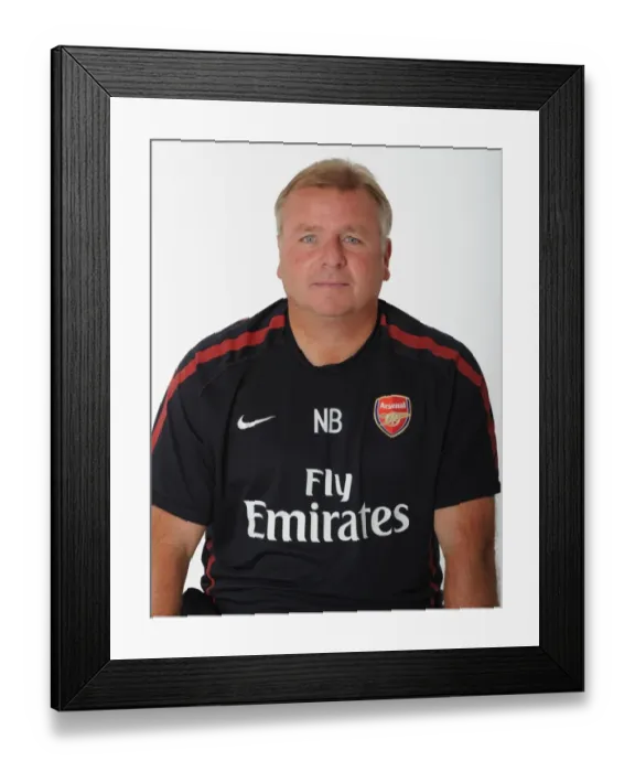 Framed Print : Neil Banfield (Arsenal Reserve Team Manager). Arsenal 1st Team Photocall and Membersday
