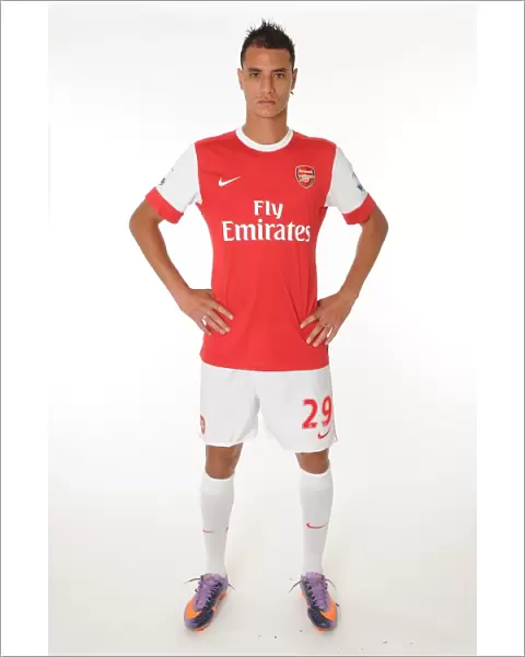 Marouane Chamakh (Arsenal). Arsenal 1st Team Photocall and Membersday. Emirates Stadium