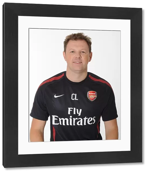 Colin Lewin (Arsenal Physio). Arsenal 1st Team Photocall and Membersday