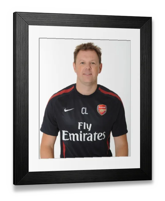 Framed Print : Colin Lewin (Arsenal Physio). Arsenal 1st Team Photocall and Membersday Framed Print : Colin Lewin (Arsenal Physio). Arsenal 1st Team Photocall and Membersday