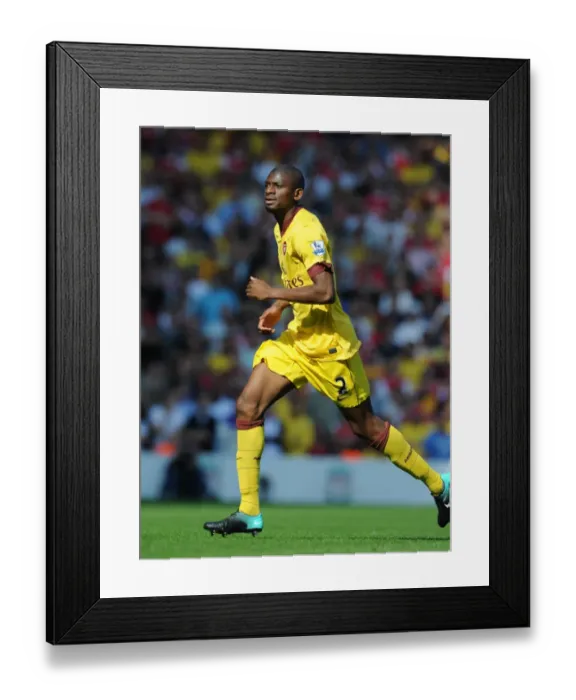 Framed Print : Abou Diaby: Stalemate at Anfield - Arsenal vs Liverpool, Premier League 2010-11