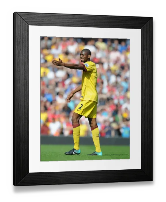Framed Print : Abou Diaby (Arsenal). Liverpool 1: 1 Arsenal, Barclays Premier League, Anfield