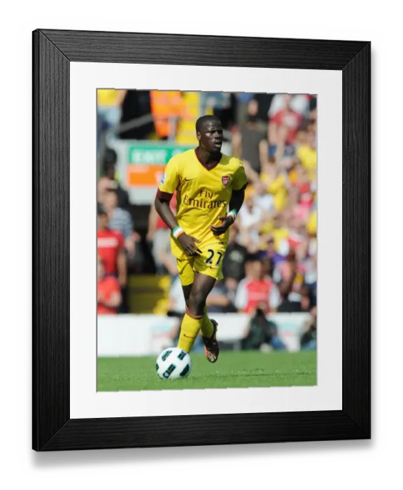 Framed Print : Emmanuel Eboue: A Draw at Anfield - Arsenal vs Liverpool, Premier League 2010-11