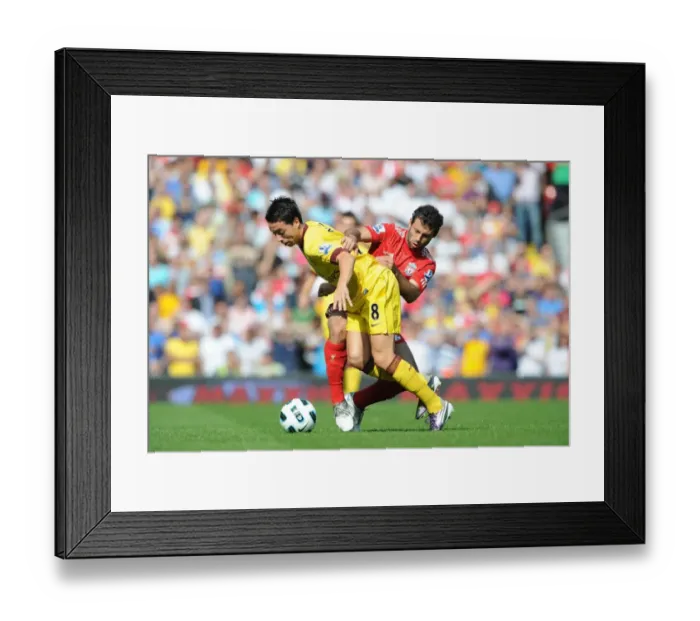 Framed Print : Nasri vs Mascherano: A Battle of Midfield Maestros in the 2010-11 Premier League Stalemate at Anfield Framed Print : Nasri vs Mascherano: A Battle of Midfield Maestros in the 2010-11 Premier League Stalemate at Anfield