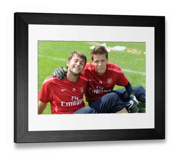 Framed Print : Wojciech Szczesny and Lucazs Fabianski (Arsenal). Arsenal Training Camp Framed Print : Wojciech Szczesny and Lucazs Fabianski (Arsenal). Arsenal Training Camp
