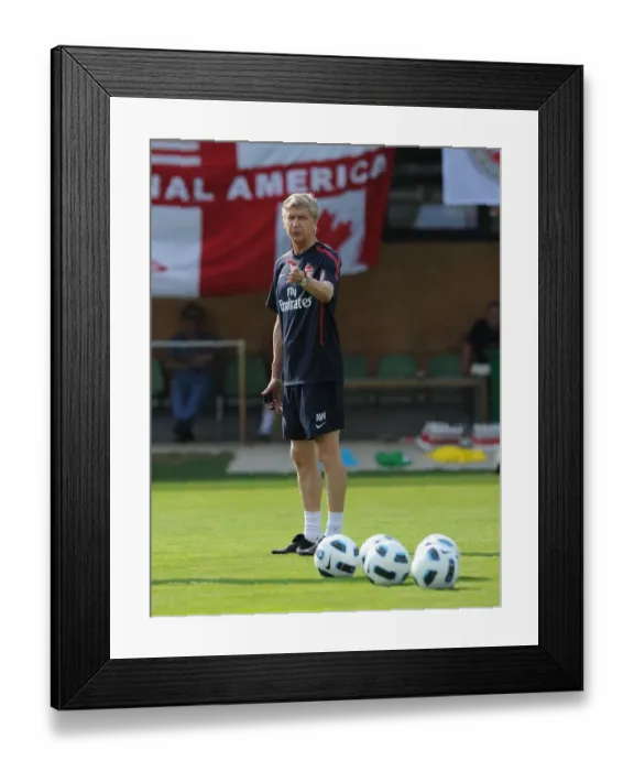 Framed Print : Arsenal manager Arsene Wenger. Arsenal Training Camp, Bad Waltersdorf, Austria, 23 / 7 / 2010 Framed Print : Arsenal manager Arsene Wenger. Arsenal Training Camp, Bad Waltersdorf, Austria, 23 / 7 / 2010