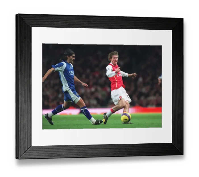 Framed Print : Alex Hleb (Arsenal) Pedro Mendes (Portsmouth) Framed Print : Alex Hleb (Arsenal) Pedro Mendes (Portsmouth)
