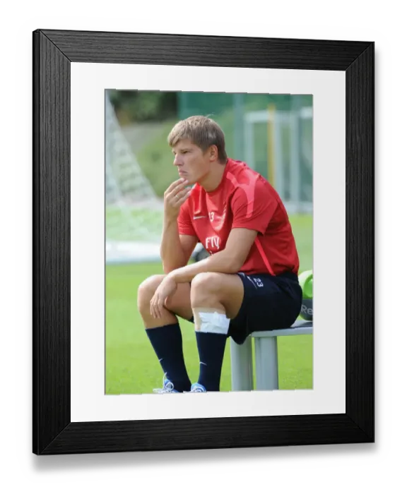 Framed Print : Andrey Arshavin (Arsenal). Arsenal Training Ground, London Colney, Hertfordshire