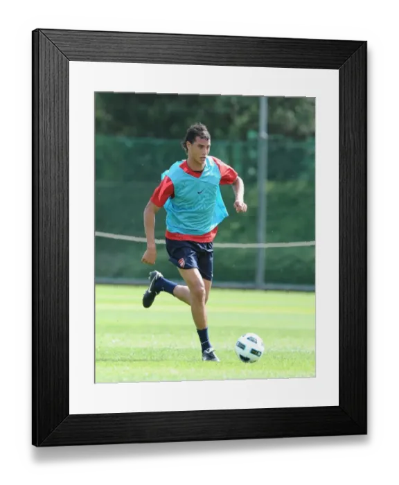 Framed Print : Marouane Chamakh Training at Arsenal Football Club, London Colney