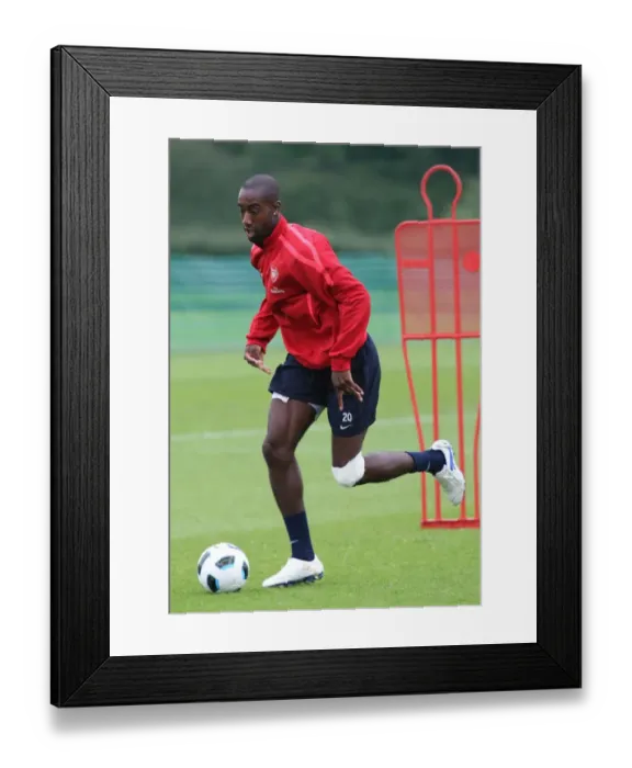 Framed Print : Johan Djourou (Arsenal). Arsenal Training Session. Arsenal Training Ground