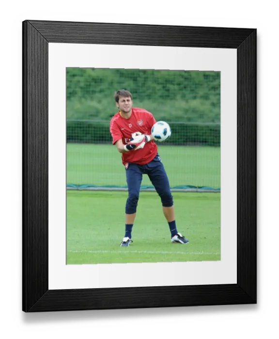 Framed Print : Arsenal's Lucas Fabianski in Training at London Colney, 2010