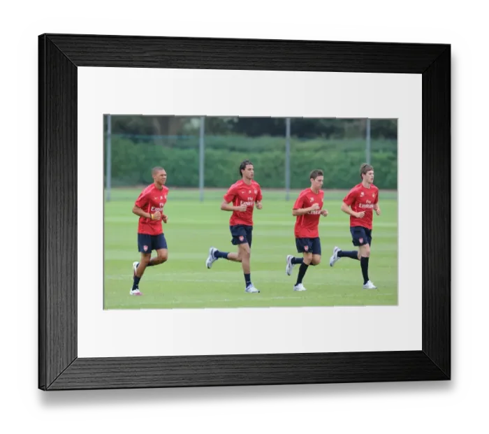 Framed Print : Kieran Gibbs, Marouane Chamakh, Mark Randall and Havard Nordtveit (Arsenal) Framed Print : Kieran Gibbs, Marouane Chamakh, Mark Randall and Havard Nordtveit (Arsenal)