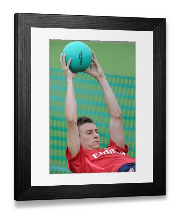 Framed Print : Arsenal's Laurent Koscielny Training at London Colney Before 2010-11 Season