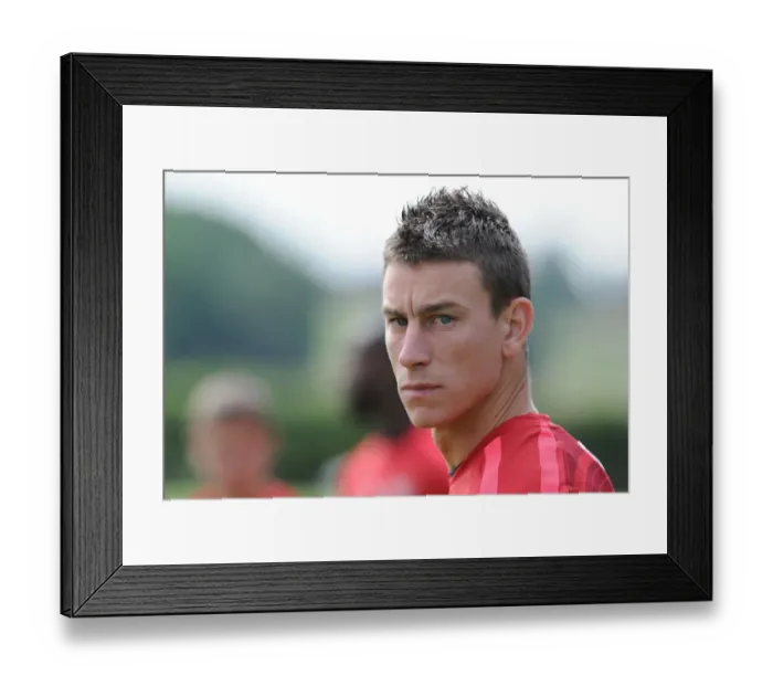 Framed Print : Arsenal's Laurent Koscielny at Arsenal Training Ground, 2010