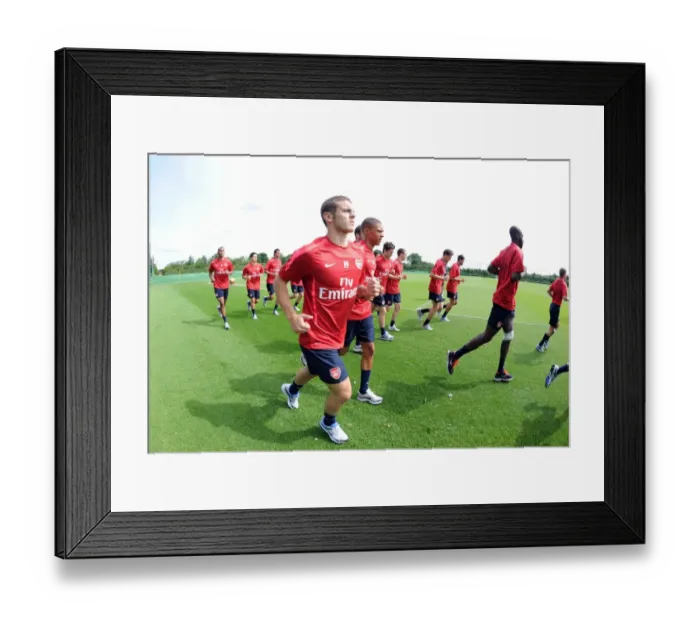 Framed Print : Jack Wilshere at Arsenal Training Ground, 2010: Pre-Season Preparation