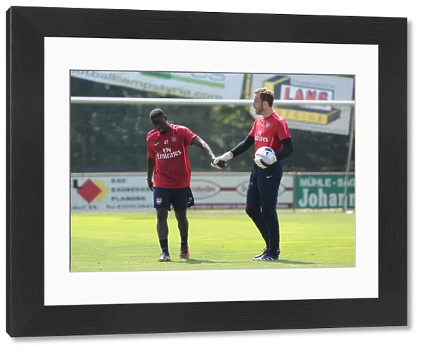 Manuel Almunia and Emmanuel Eboue (Arsenal). Arsenal Training Camp, Bad Waltersdorf
