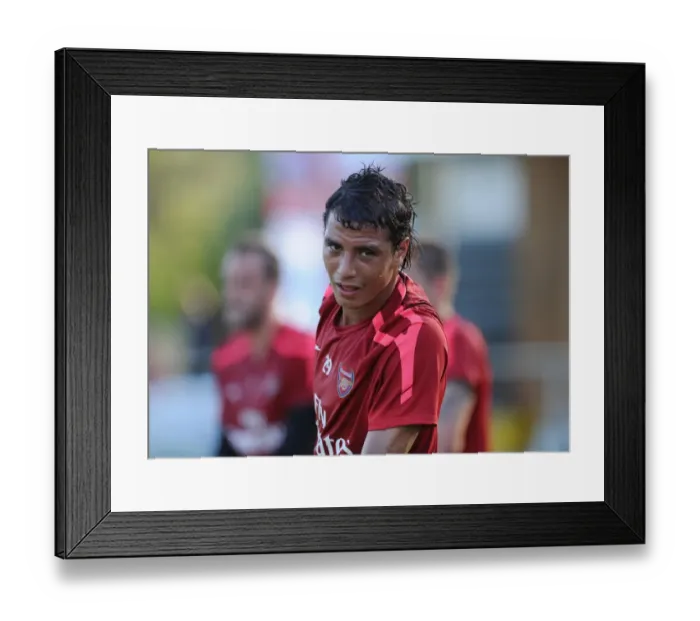 Framed Print : Marouane Chamakh at Arsenal Training Camp, Austria, 2010