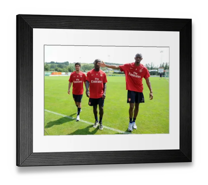 Framed Print : Arsenal Football Club: Abou Diaby, Bacary Sagna, and Carlos Vela at Pre-Season Training, Austria 2010 Framed Print : Arsenal Football Club: Abou Diaby, Bacary Sagna, and Carlos Vela at Pre-Season Training, Austria 2010