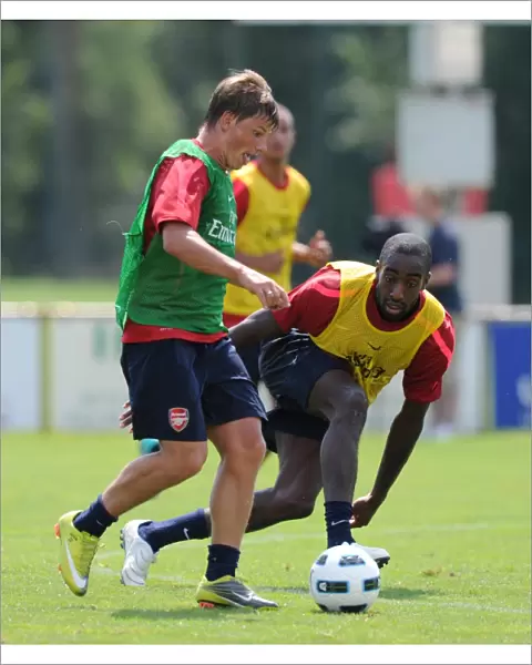 Johan Djourou and Andrey Arshavin (Arsenal). Arsenal Training Camp, Bad Waltersdorf