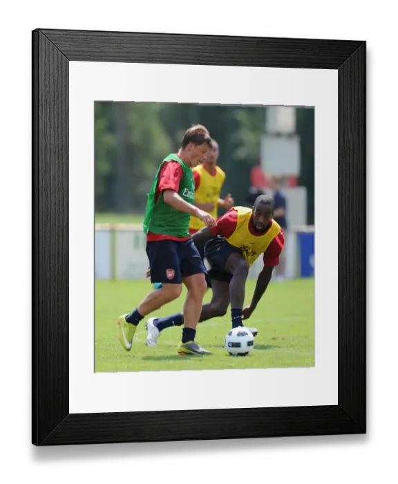 Framed Print : Johan Djourou and Andrey Arshavin (Arsenal). Arsenal Training Camp, Bad Waltersdorf Framed Print : Johan Djourou and Andrey Arshavin (Arsenal). Arsenal Training Camp, Bad Waltersdorf