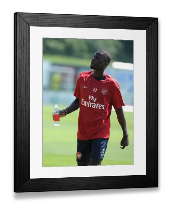 Framed Print : Arsenal Football Club: Emmanuel Eboue at Pre-Season Training, Austria 2010