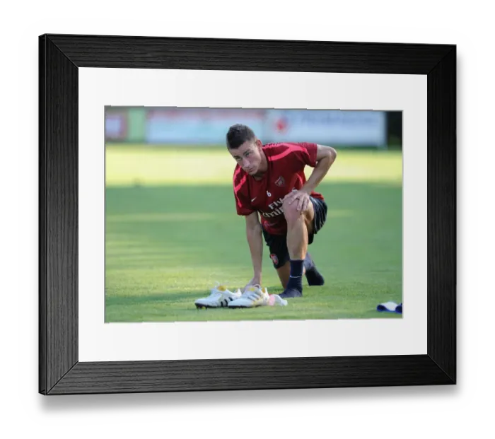Framed Print : Arsenal's Koscielny at 2010 Pre-Season Training, Austria