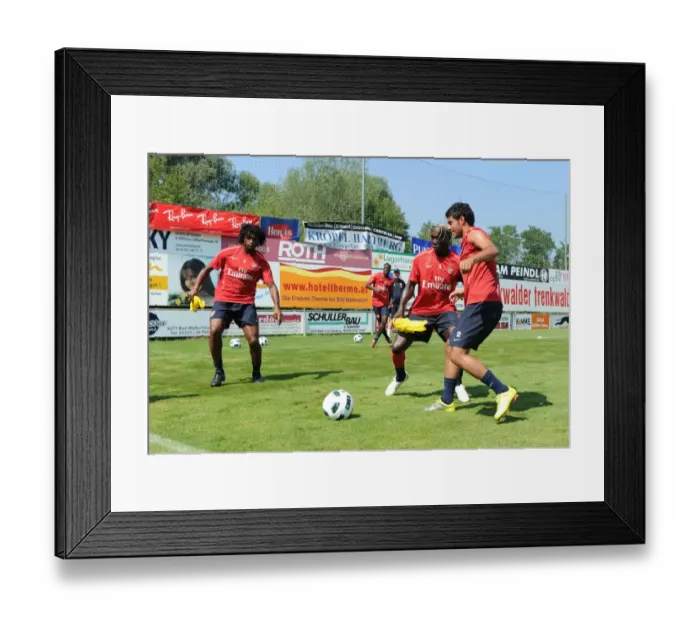 Framed Print : Carlos Vela, Bacary Sagna and Alex Song (Arsenal). Arsenal Training Camp Framed Print : Carlos Vela, Bacary Sagna and Alex Song (Arsenal). Arsenal Training Camp