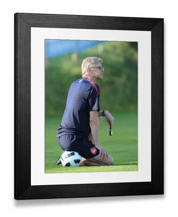 Framed Print : Arsenal manager Arsene Wenger. Arsenal Training Camp, Bad Waltersdorf, Austria, 20 / 7 / 2010 Framed Print : Arsenal manager Arsene Wenger. Arsenal Training Camp, Bad Waltersdorf, Austria, 20 / 7 / 2010