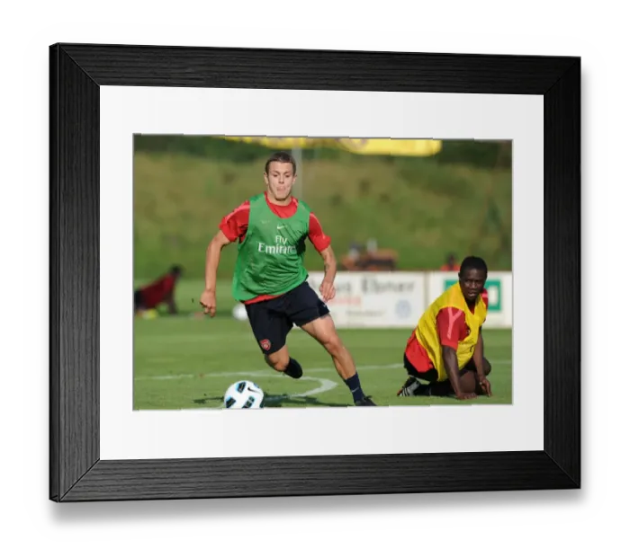 Framed Print : Jack Wilshere and Emmanuel Frimpong (Arsenal). Arsenal Training Camp, Bad Waltersdorf