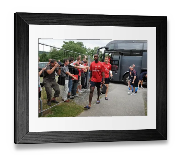 Framed Print : Johan Djourou and Manuel Almunia (Arsenal). Arsenal Training Camp, Bad Waltersdorf