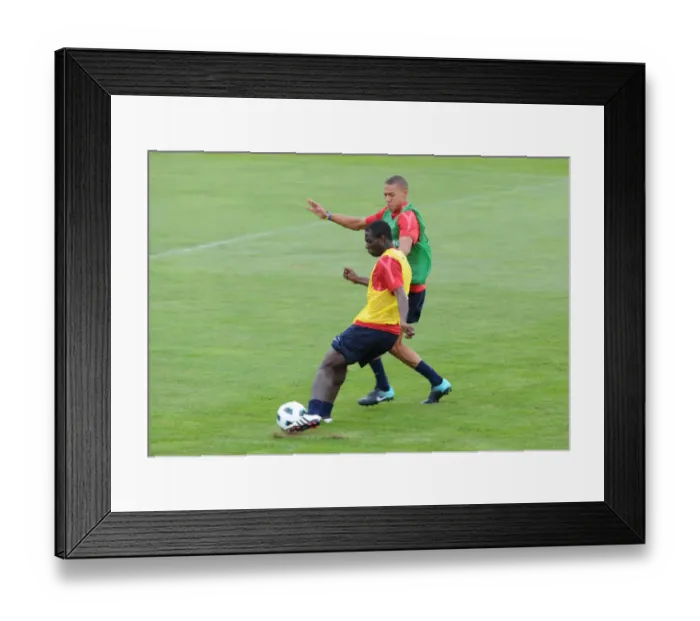 Framed Print : Arsenal Football Club: Frimpong and Gibbs at Arsenal Training Camp, Austria, 2010