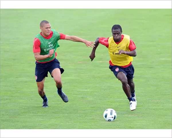 Emmanuel Frimpong and Kieran Gibbs (Arsenal). Arsenal Training Camp, Bad Waltersdorf