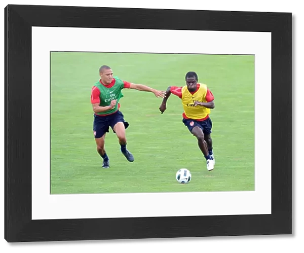 Emmanuel Frimpong and Kieran Gibbs (Arsenal). Arsenal Training Camp, Bad Waltersdorf