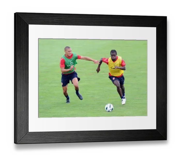 Framed Print : Emmanuel Frimpong and Kieran Gibbs (Arsenal). Arsenal Training Camp, Bad Waltersdorf