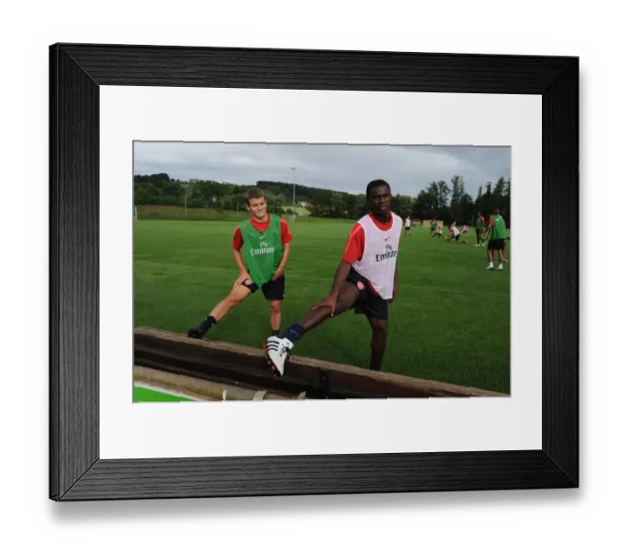 Framed Print : Emmanuel Frimpong and Jack Wilshere (Arsenal). Arsenal Training Camp, Bad Waltersdorf
