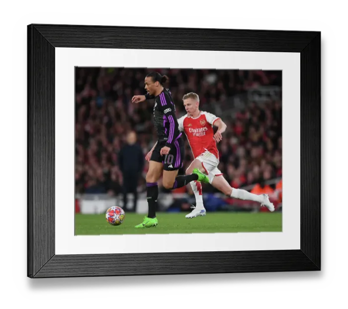 Framed Print : Arsenal FC v FC Bayern Munchen: Quarter-final First Leg - UEFA Champions League 2023 / 24