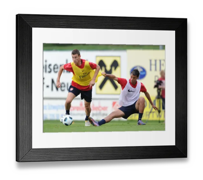 Framed Print : Laurent Koscienly and Marouane Chamakh (Arsenal). Arsenal Training Camp Framed Print : Laurent Koscienly and Marouane Chamakh (Arsenal). Arsenal Training Camp