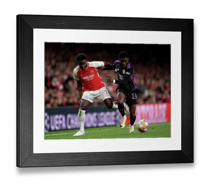 Framed Print : Arsenal FC v FC Bayern Munchen: Quarter-final First Leg - UEFA Champions League 2023 / 24