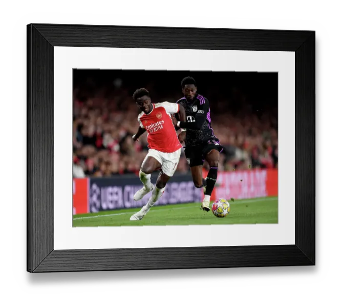 Framed Print : Arsenal FC v FC Bayern Munchen: Quarter-final First Leg - UEFA Champions League 2023 / 24