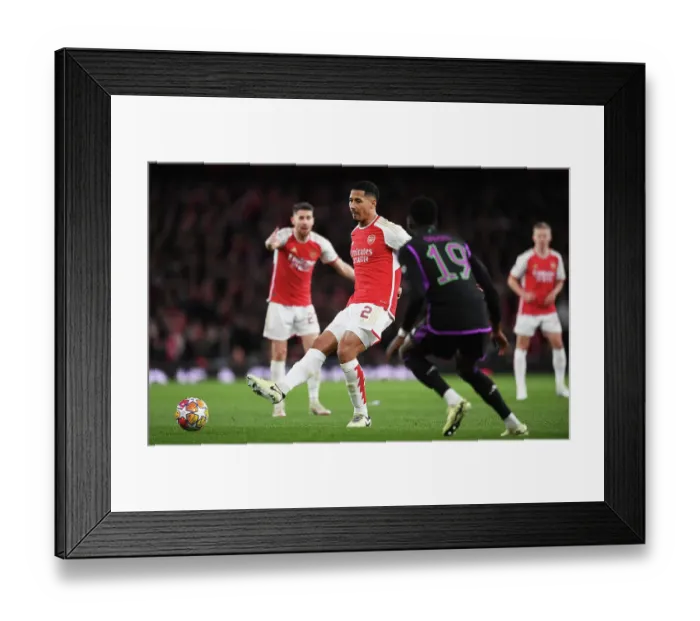 Framed Print : Arsenal FC v FC Bayern München: Quarter-final First Leg - UEFA Champions League 2023 / 24 Arsenal FC v FC Bayern Munchen: Quarter-final First Leg - UEFA Champions League 2023 / 24