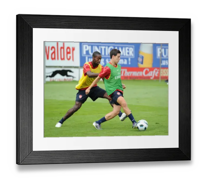 Framed Print : Samir Nasri and Johan Djourou (Arsenal). Arsenal Training Camp, Bad Waltersdorf Framed Print : Samir Nasri and Johan Djourou (Arsenal). Arsenal Training Camp, Bad Waltersdorf