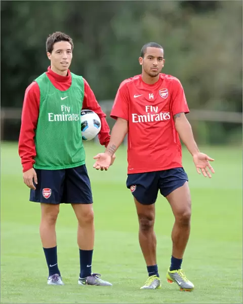 Samir Nasri and Theo Walcott (Arsenal). Arsenal Training Camp, Bad Waltersdorf