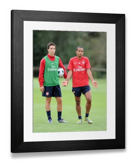 Framed Print : Samir Nasri and Theo Walcott (Arsenal). Arsenal Training Camp, Bad Waltersdorf Framed Print : Samir Nasri and Theo Walcott (Arsenal). Arsenal Training Camp, Bad Waltersdorf