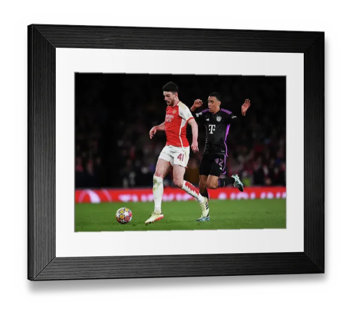 Framed Print : Arsenal FC v FC Bayern Munchen: Quarter-final First Leg - UEFA Champions League 2023 / 24