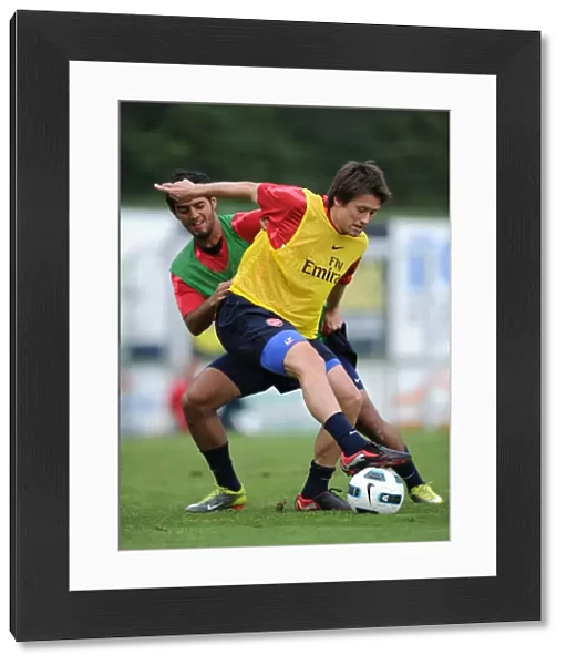 Tomas Rosicky and Carlos Vela (Arsenal). Arsenal Training Camp, Bad Waltersdorf