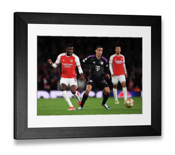 Framed Print : Arsenal FC v FC Bayern Munchen: Quarter-final First Leg - UEFA Champions League 2023 / 24