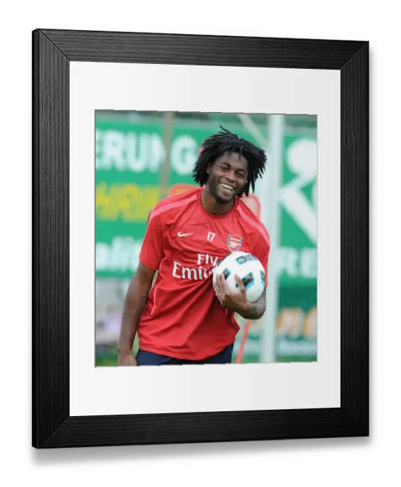 Framed Print : Arsenal's Alex Song at 2010 Pre-Season Training, Austria Framed Print : Arsenal's Alex Song at 2010 Pre-Season Training, Austria